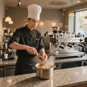 built in hidden induction cooktop for coffee bar