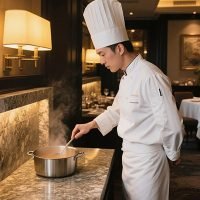 hidden stove top demonstrating safe, flameless cooking in open kitchen concept